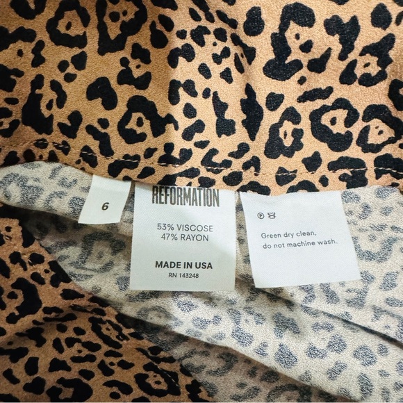 Reformation Katie leopard print mini dress EUC - Picture 12 of 15